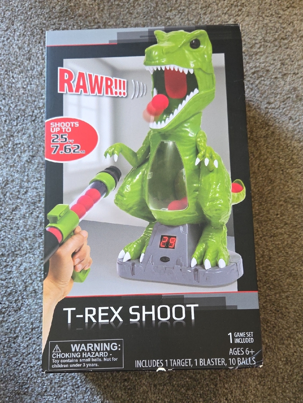 T-Rex Shoot Target Game - Bright Green Dinosaur